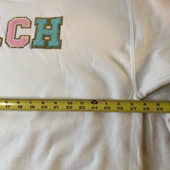 Fleece Lined Plus 2X TEACH Sweatshirt NWOT; Glitter Around Letters; Teac… - Picture 4 of 9